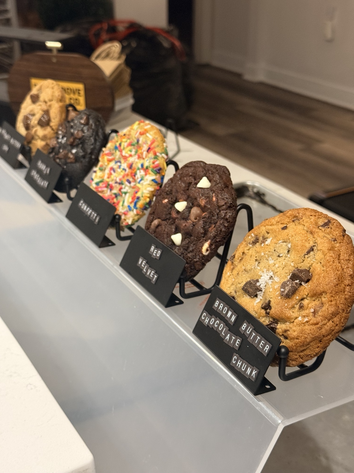 Our real cookie lineup on display
