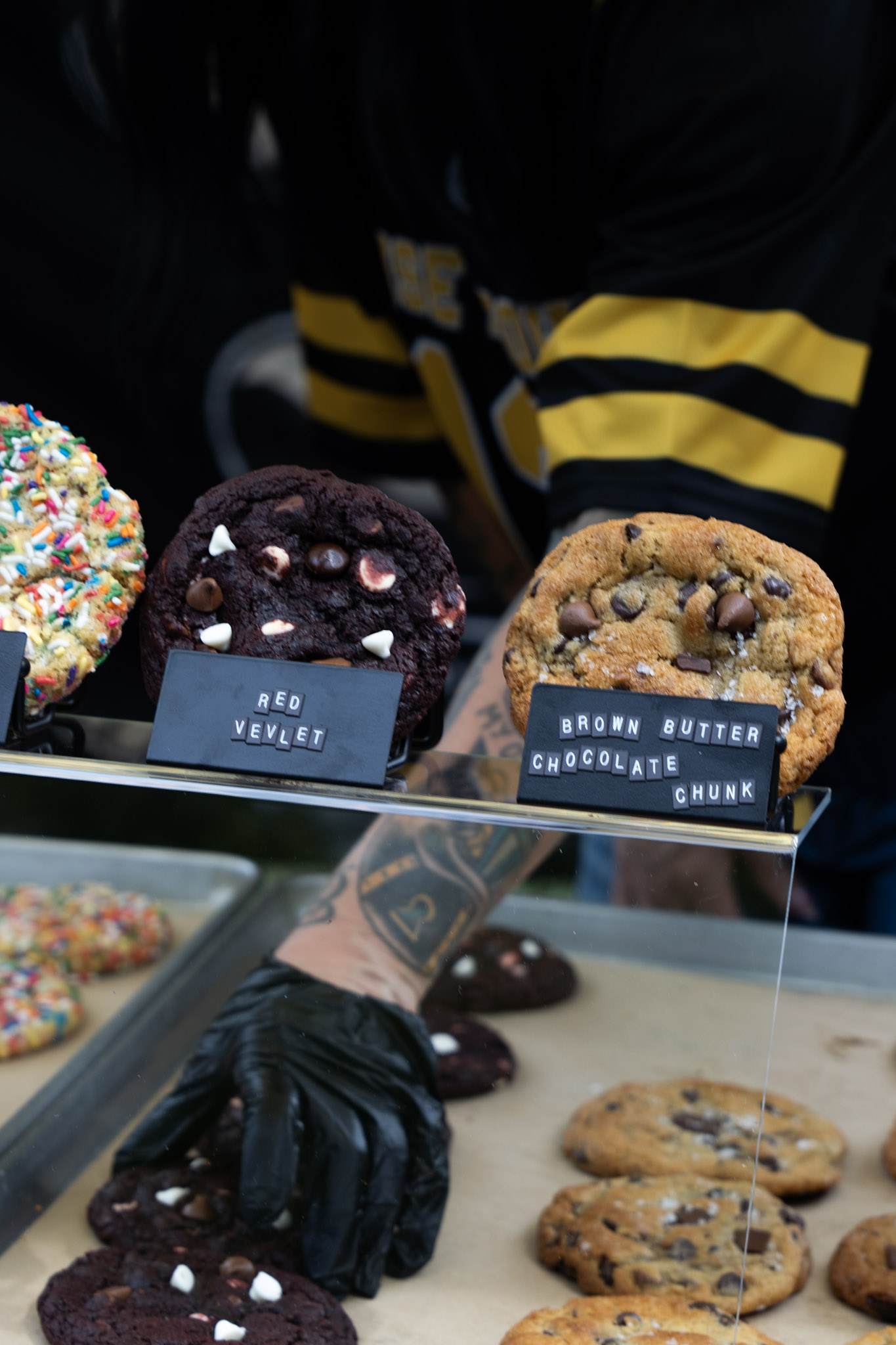 Our freshly baked cookies at the Rise Above counter